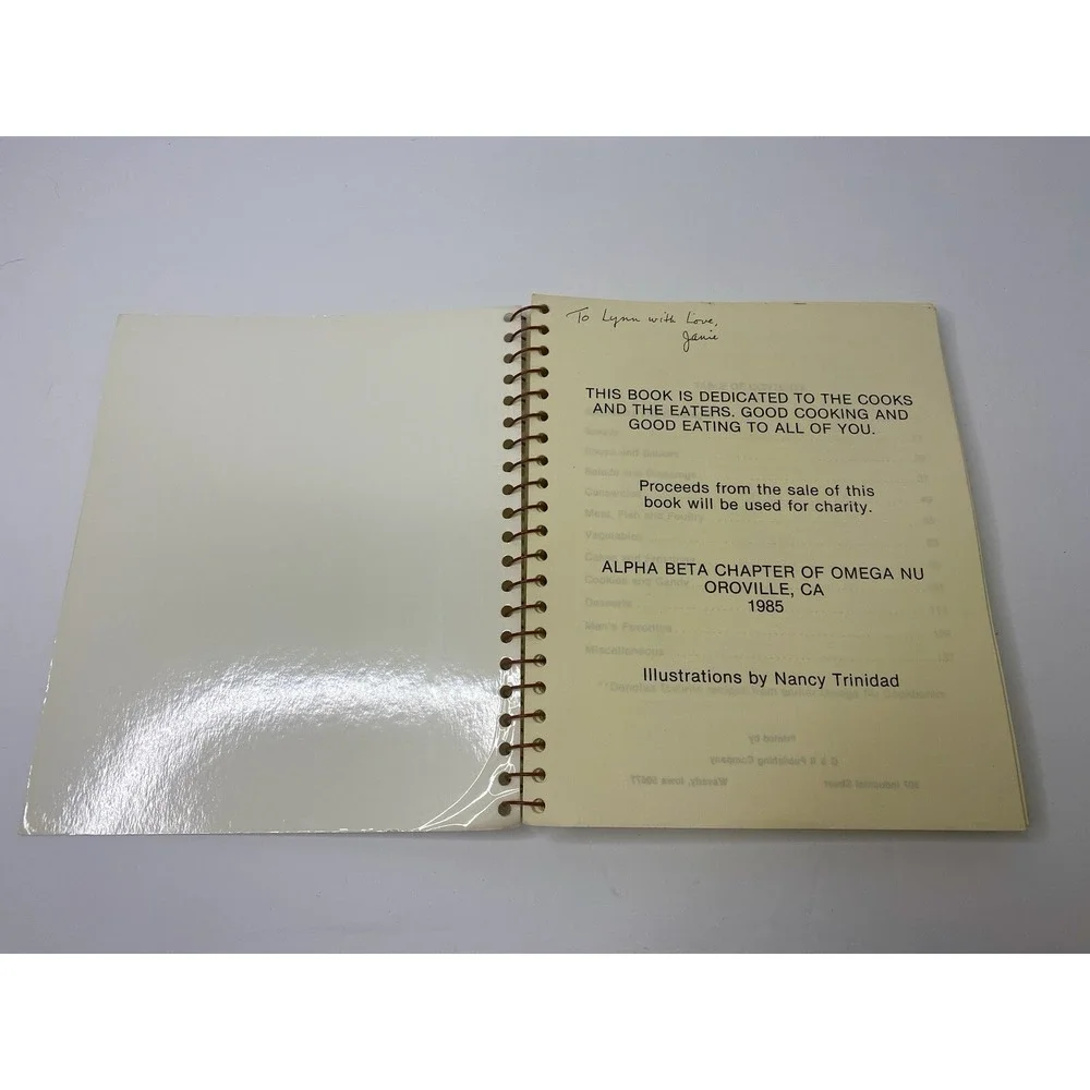 Nuggets Of Gold From‎ Omega Nu Oroville California 1985 Spiral Cook Book Recipes